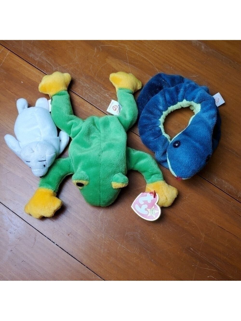 1990s Beanie Babies, Lot of 3, 2 Full Sized/1 Miniature